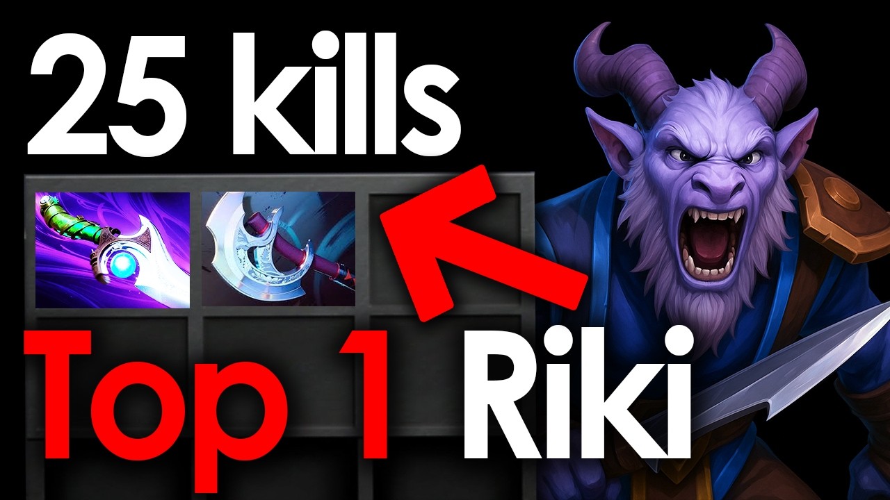 Riki Carry 25 Kills | Diffusal Blade + Manta Style | Immortal 7.40c