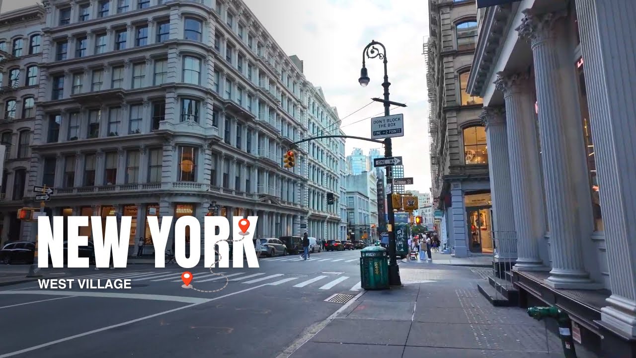 Prince Street to Houston Walking Tour | Soho West Village NYC (4K)