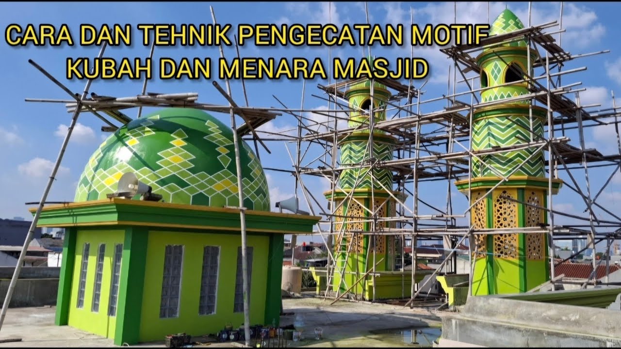 JASA PENGECATAN MOTIF KUBAH DAN MENARA MASJID  | Musholla At Taqwa Kebon Jeruk Jakarta Barat