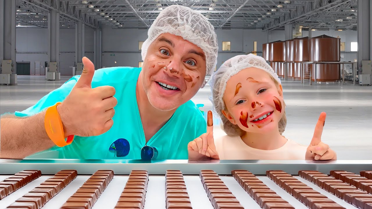 Nastya und Papa lernen wie Schokolade hergestellt wird - Videoserie für Kinder