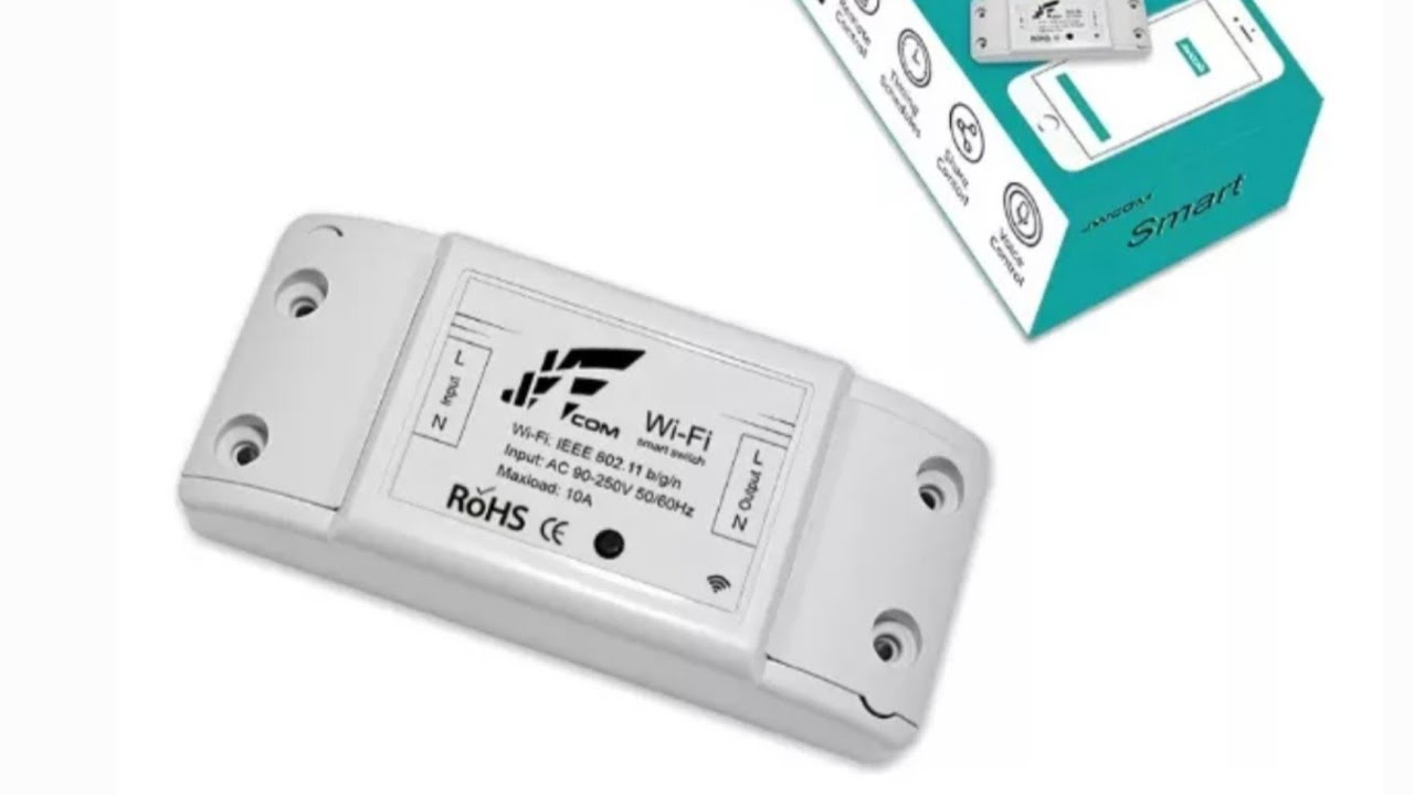 Ar condicionado de janela ligando via wi-fi com interruptor inteligente JWCOM Smart.