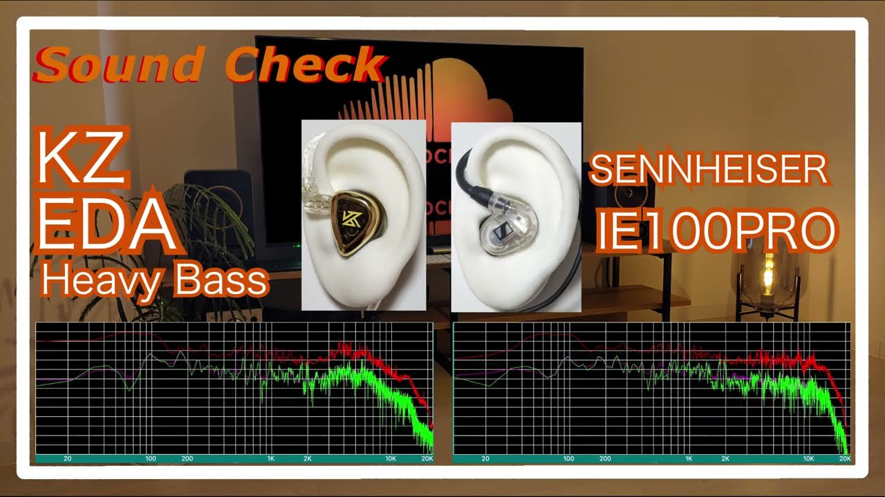 KZ EDA Heavy Bass vs SENNHEISER IE100PRO [IEMs Chinese In-Ear Sound Comparison 中華イヤホン音比較]