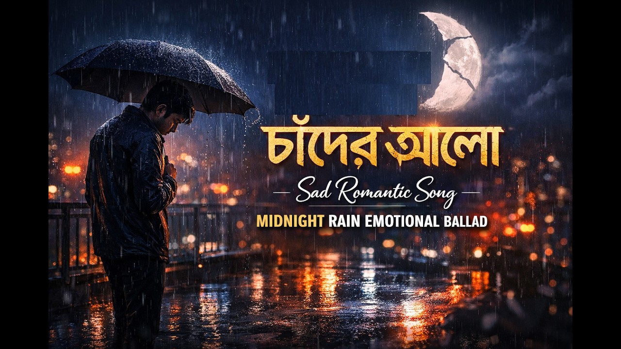 💔 ভাঙা চাঁদের আলো – Bengali Sad Romantic Song | Midnight Rain Emotional Ballad