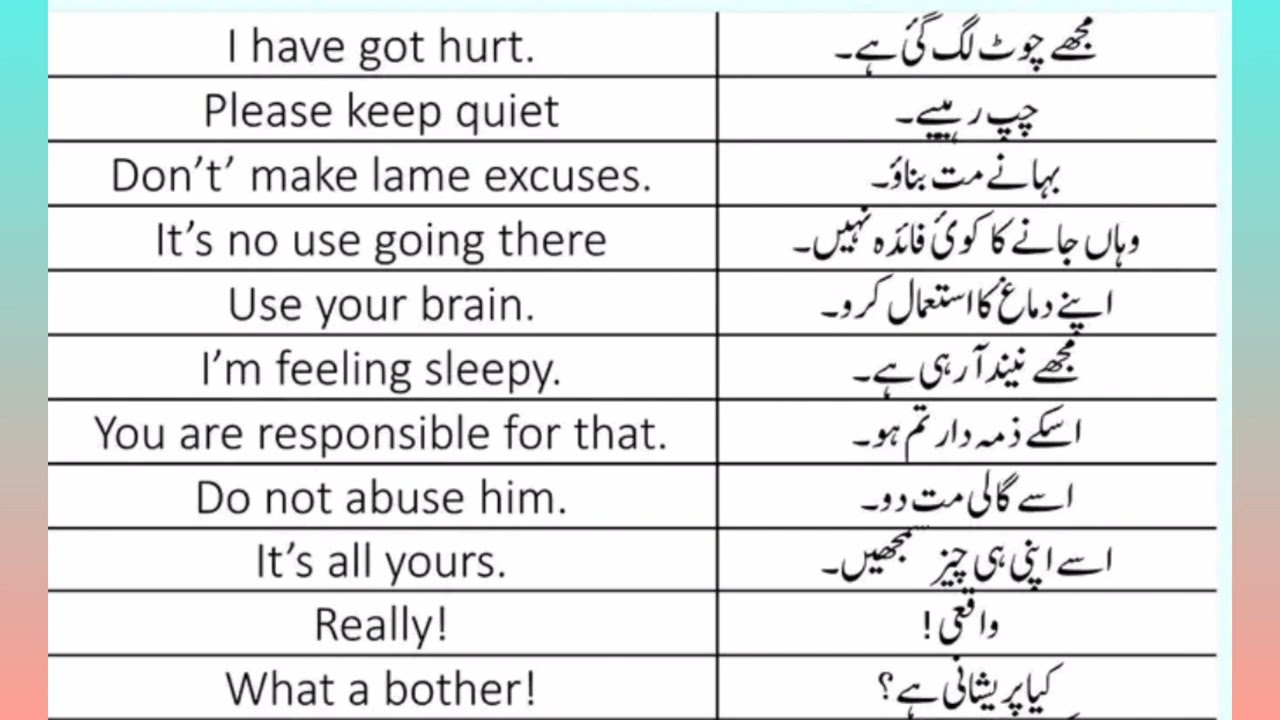 انگلش کے آسان فقرات/daily use english sentences/English practice 