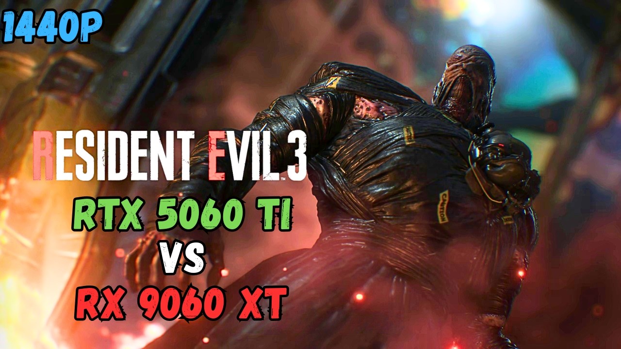 RTX 5060 Ti vs RX 9060 XT 1440p Resident Evil 3 Remake Benchmark