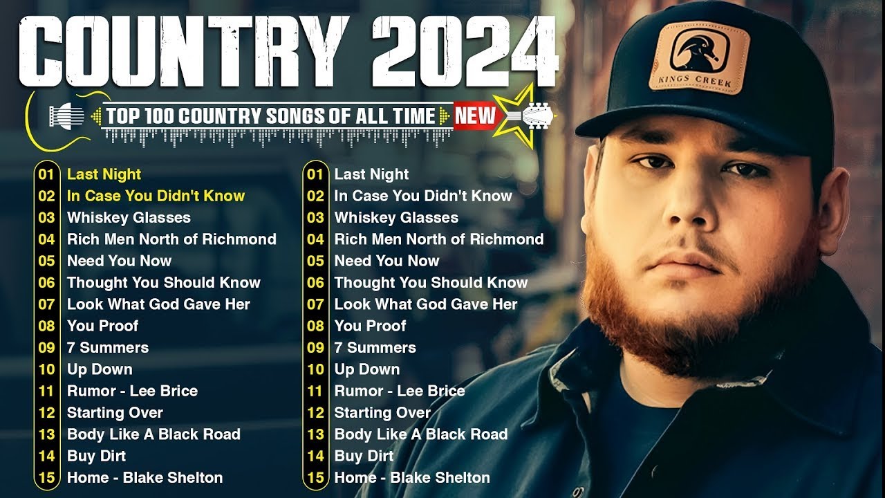Luke Combs, Morgan Wallen, Brett Young, Kane Brown, Jason Aldean - Country Music Playlist 2024