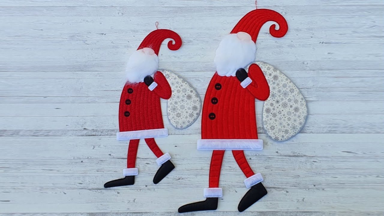 Brother Blog - Whimsical 3D Santa door hanging