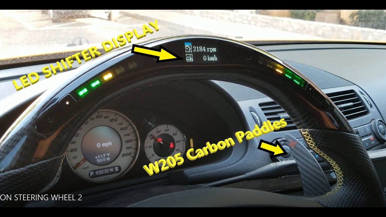 MY 2005 MERCEDES-BENZ E55 AMG's NEW RUCARBON STEERING WHEEL WITH LED SHIFTER DISPLAY INSTALLED !