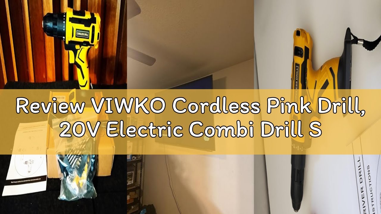 Review VIWKO Cordless Pink Drill, 20V Electric Combi Drill Set with 85 Accessories, 2.0Ah Rechargeab