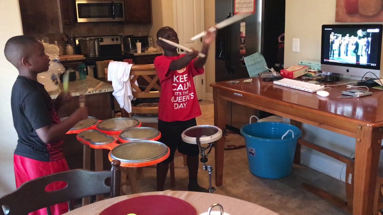 Too much of the movie Drumline Part 2 (with bloopers) on Xymox drum pads