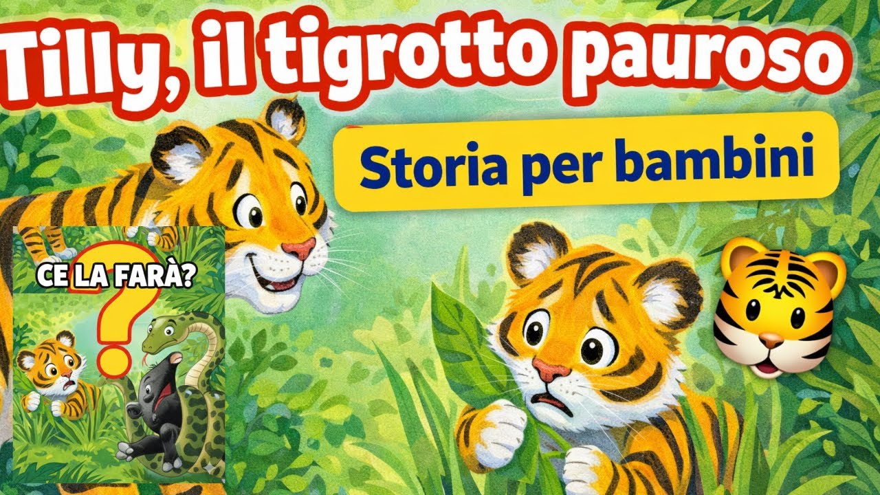 Storie per bambini | Favola per bambini [Tilly, il tigrotto pauroso  ]