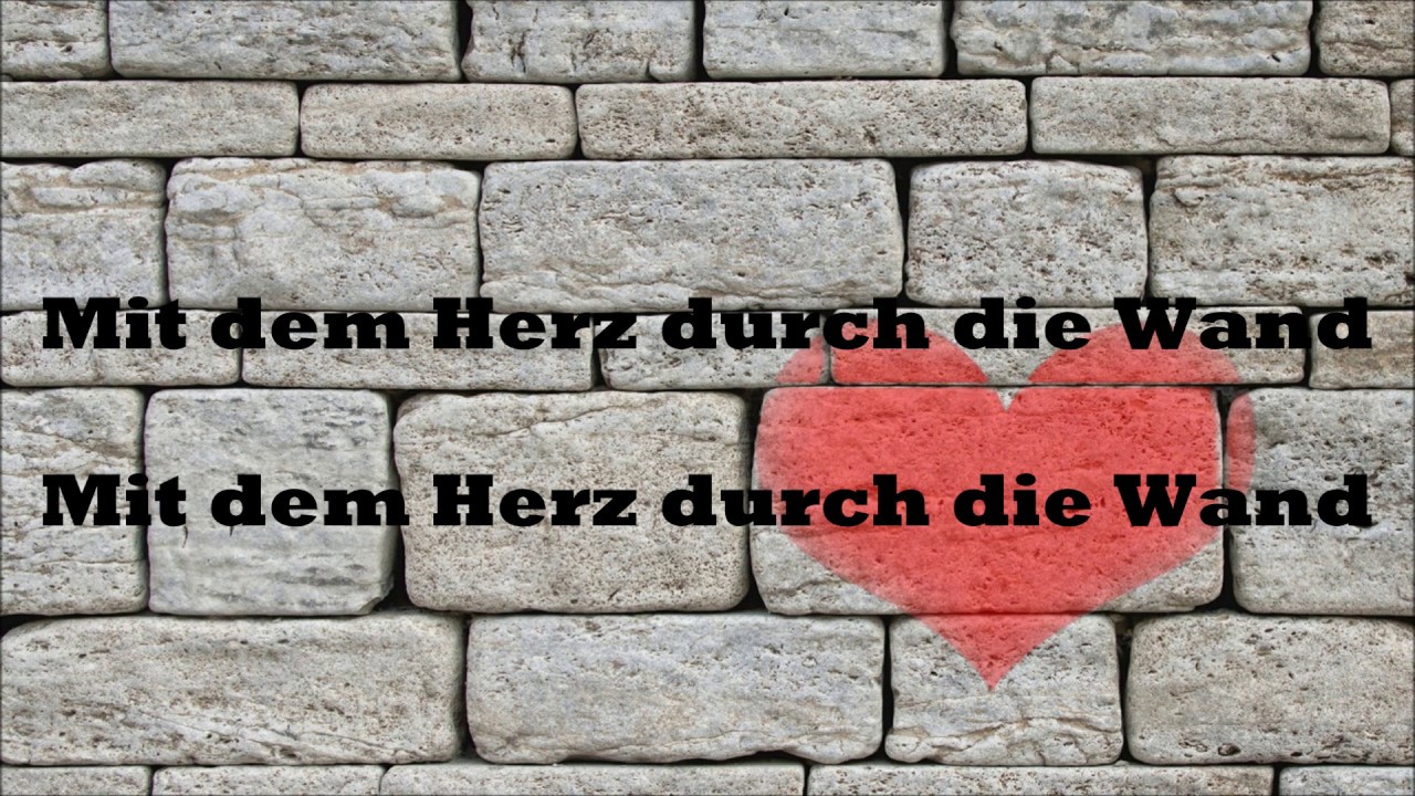 Mit dem Herz durch die Wand - Vanessa Mai (mit Lyrics)