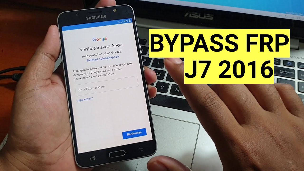 Bypass Frp Samsung J7 2016 SM-J710F senam jari tanpa pc