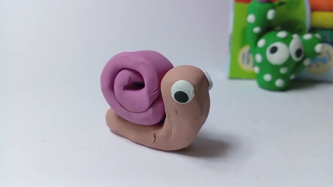 Cómo hacer un Caracol divertido con Plastilina, fácil y sencillo