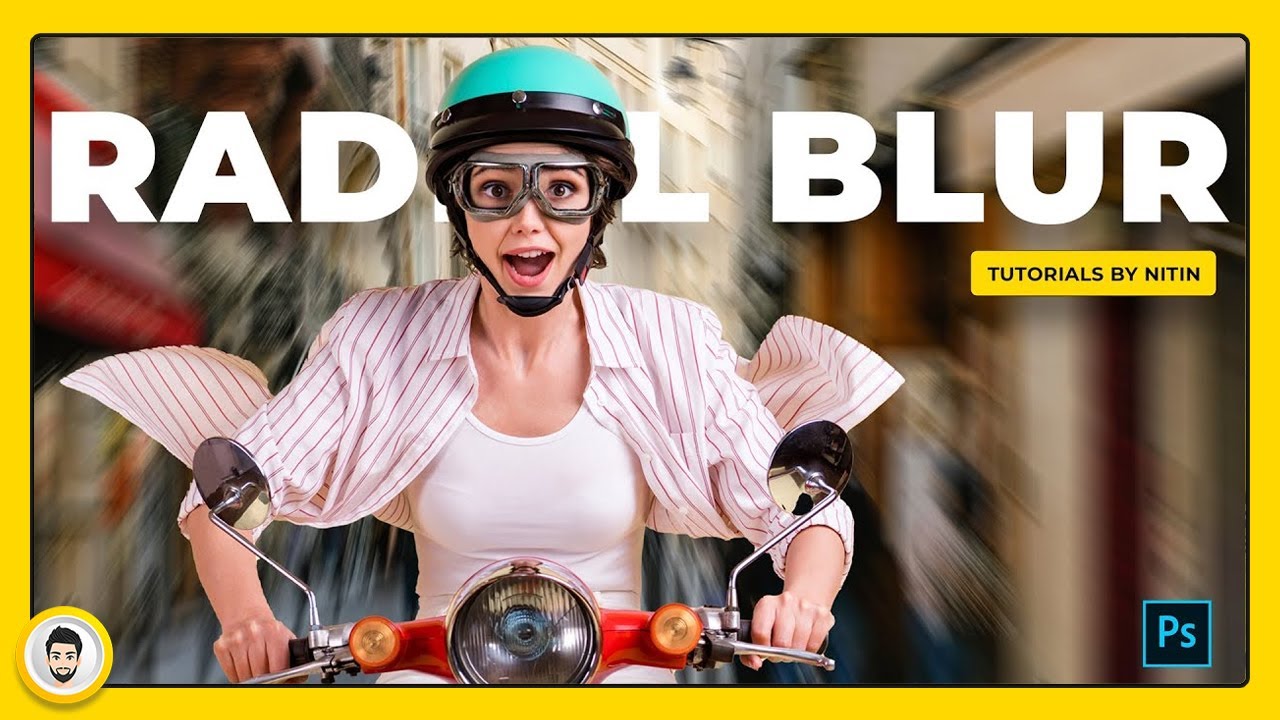 2 Steps to Zoom/Speed Radial Blur on Photo | Photoshop Smart Filters Tutorial | @TutorialsbyNitin