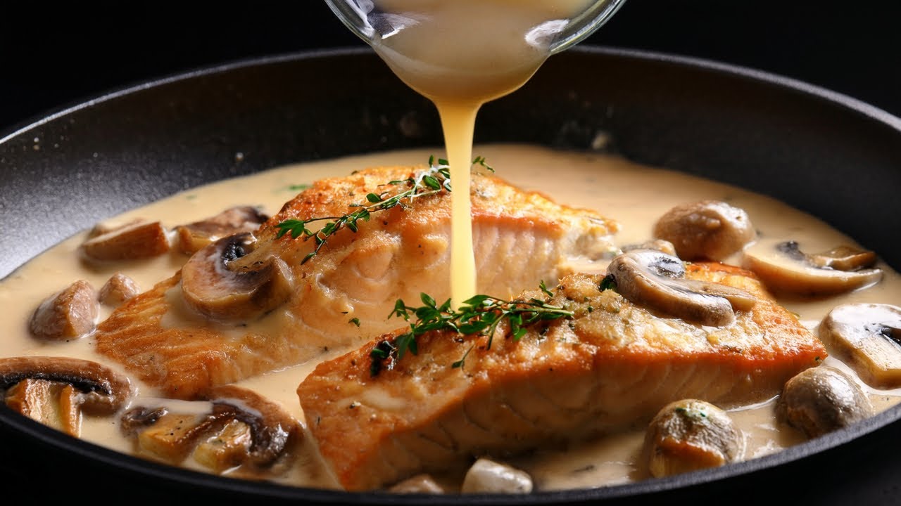 In nur 10 Minuten! Saftiger Lachs in cremiger So&szlig;e mit Parmesan