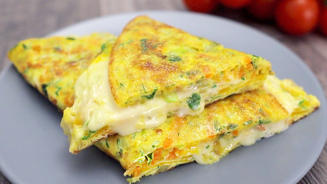 Omelette mit Gemüse. Zwei einfache und leckere Frühstücksrezepte