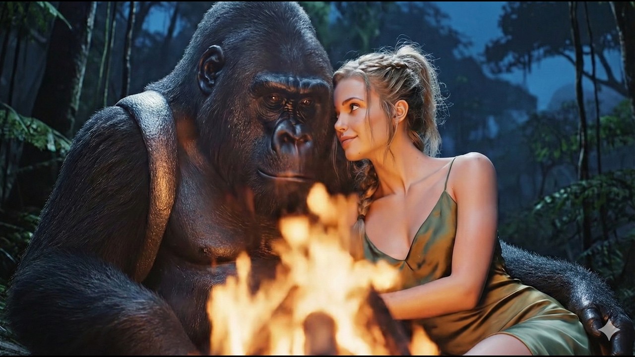 Life 3.1 Million Years Ago: King Kong & Beauty (VEO 3 AI Full Story) 4K
