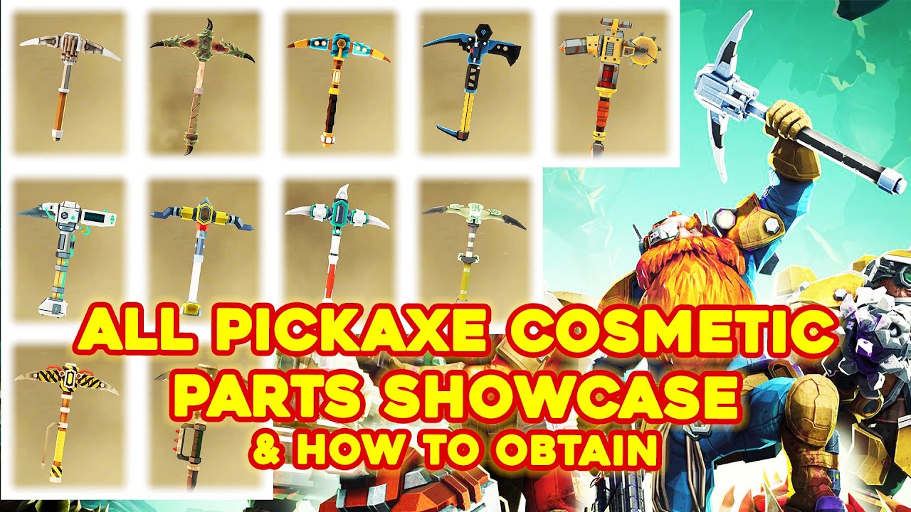 DEEP ROCK GALACTIC EVERY PICKAXE PARTS & UNIQUE BACKBLADES SHOWCASE (PLUS HOW TO OBTAIN) - UPDATE 31