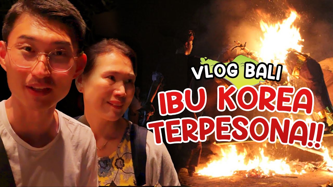 Ibu Korea kaget lihat ogoh ogoh