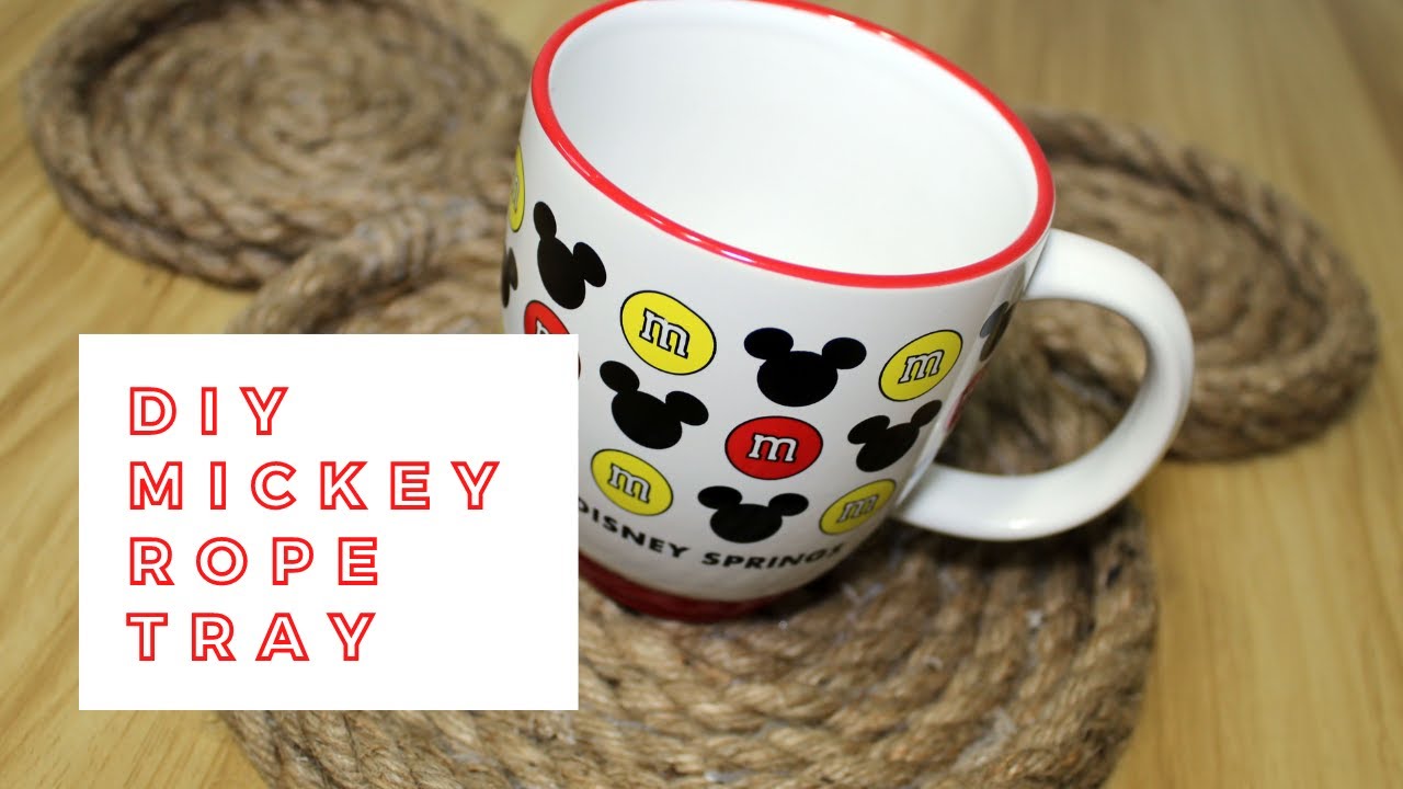 Disney DIY, Mickey Inspired Rope Tray, DIY Disney Home Decor
