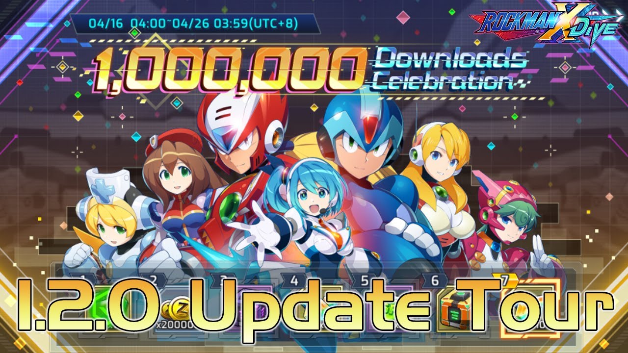 Mega Man X DiVE - 1 Million Downloads, 1.2.0 Update, Ferham Banner, & Drop Event (Mega News Live)