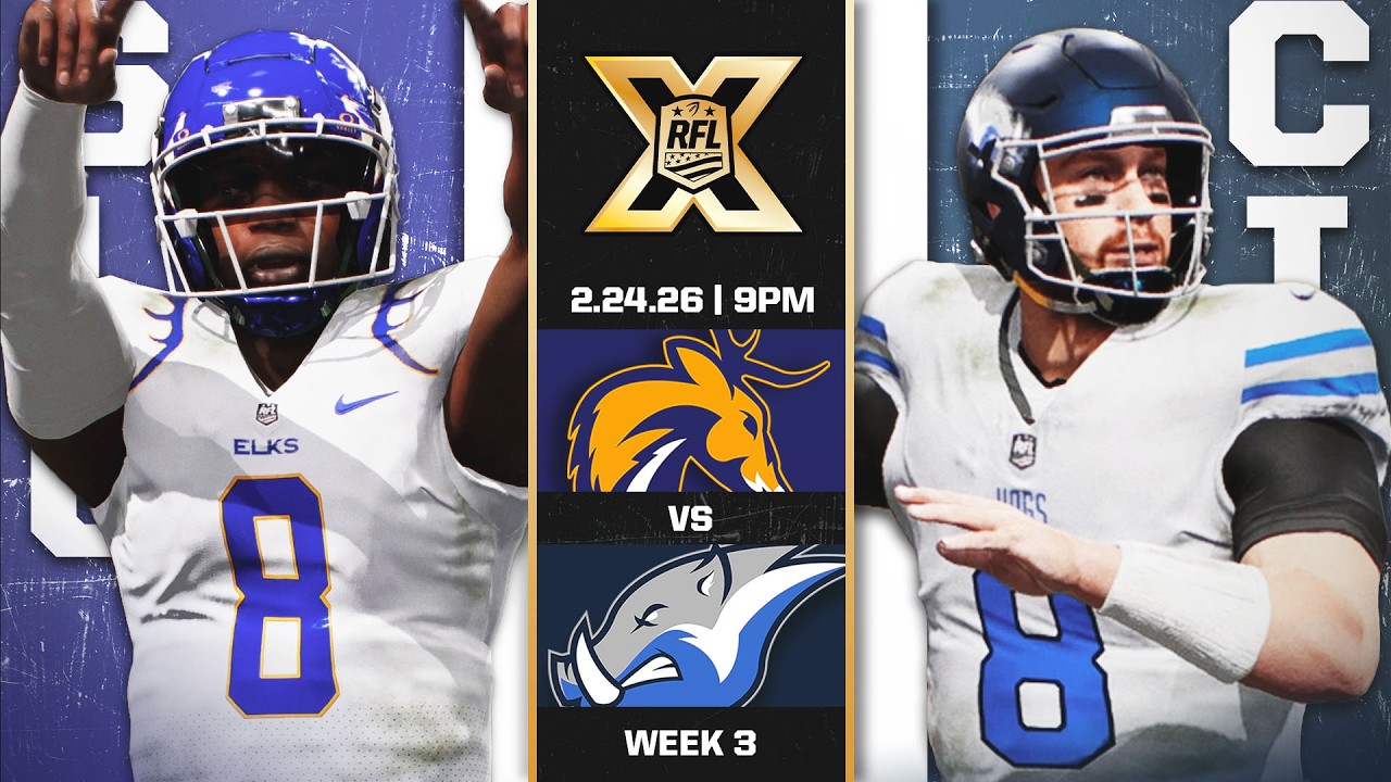 RFL Season X: Elks vs Hogs Week 3 | Madden 26 Teambuilder Franchise!