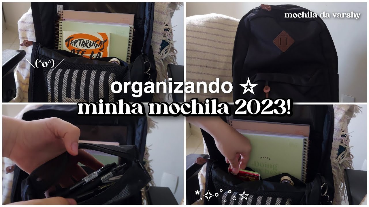 organizando minha mochila 2023!!🗒️🗒️