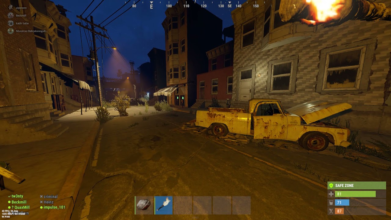 rtx3050 laptop rust test in outpost