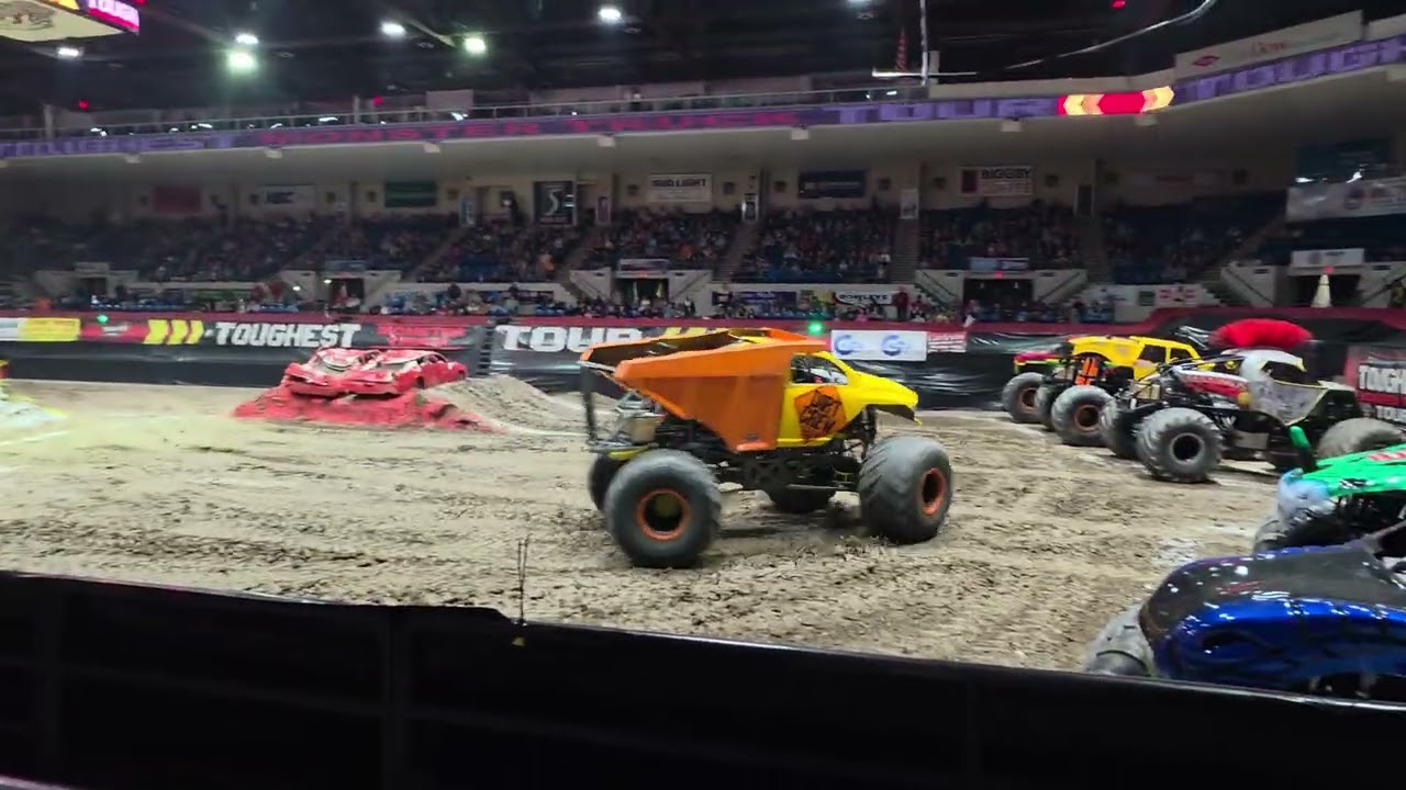 Toughest monster truck tour 2026 full freestyle event Saginaw,MI Dow event center 