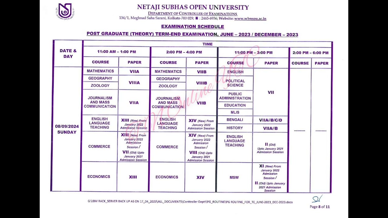 NSOU PG Exam routine notice TEE -2023...🔥🔥