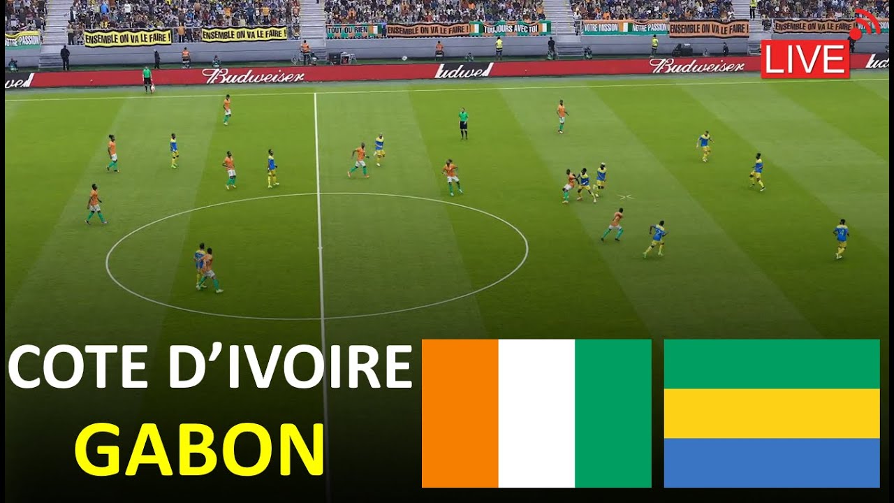 🔴Cote D’Ivoire vs Gabon Live I CAF Africa Cup OF Nations 2025 Full Match Stream I PES 21Simulation