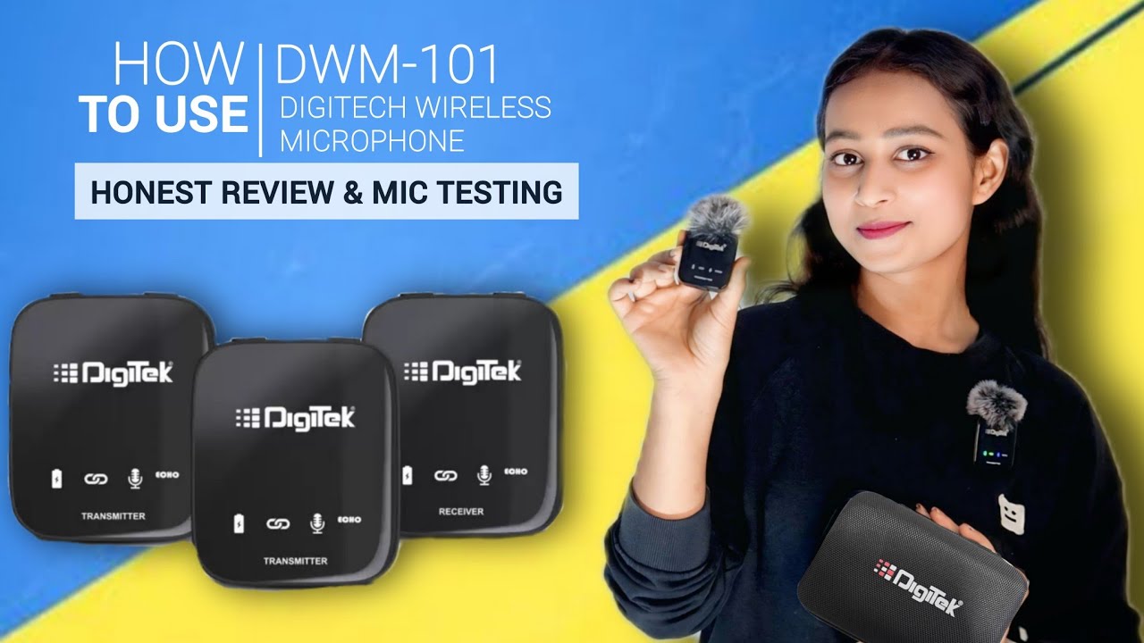 DigiTek DWM-101 Wireless Microphone System | Detail Review | How to use & Noise Testing l DS GALAXY
