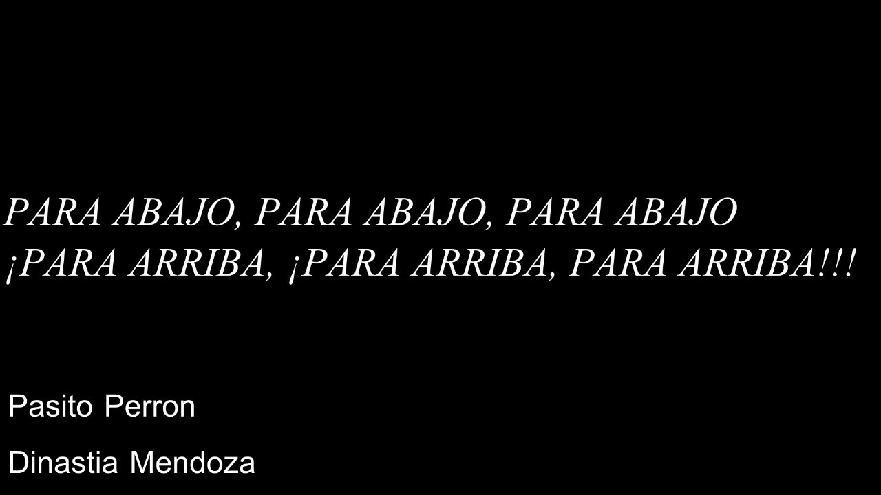 PASITO PERR&Oacute;N| LETRA - Dinastia Mendoza