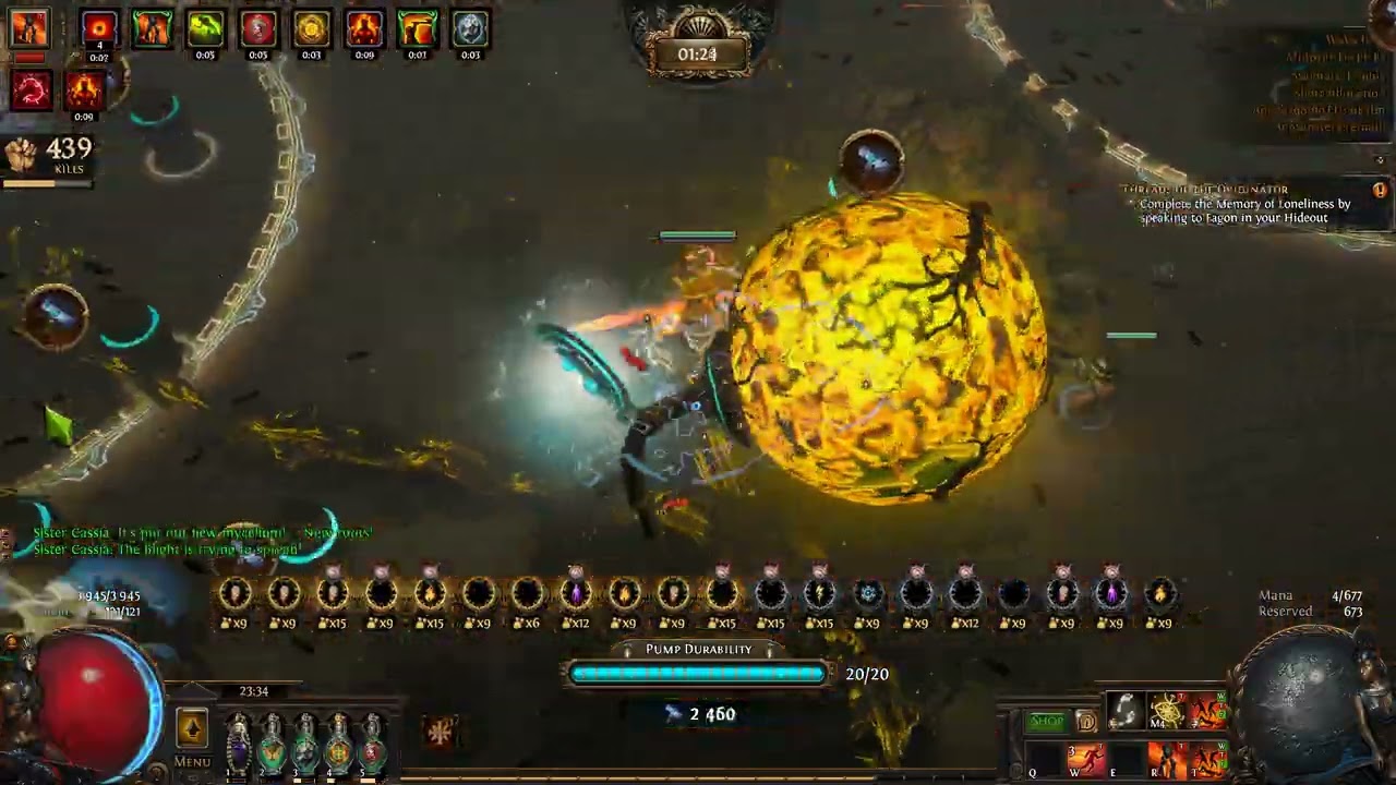 [POE 3.28] Мой стартовый билд в лиге с билдом на основе Blight Ravaged - пример прохождения карты...