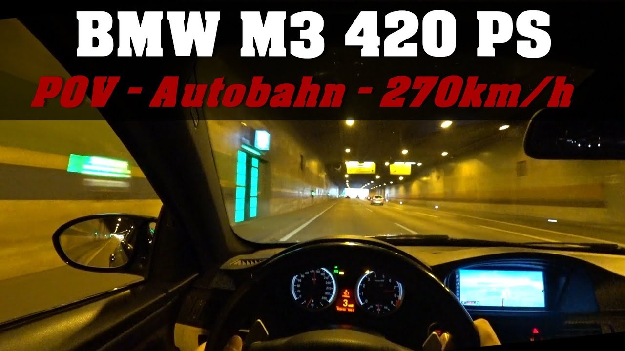 POV #2 | BMW E92 M3 V8 Coupé | 420 PS | Autobahn | Tunnel | Sound | Acceleration | Medium Mod