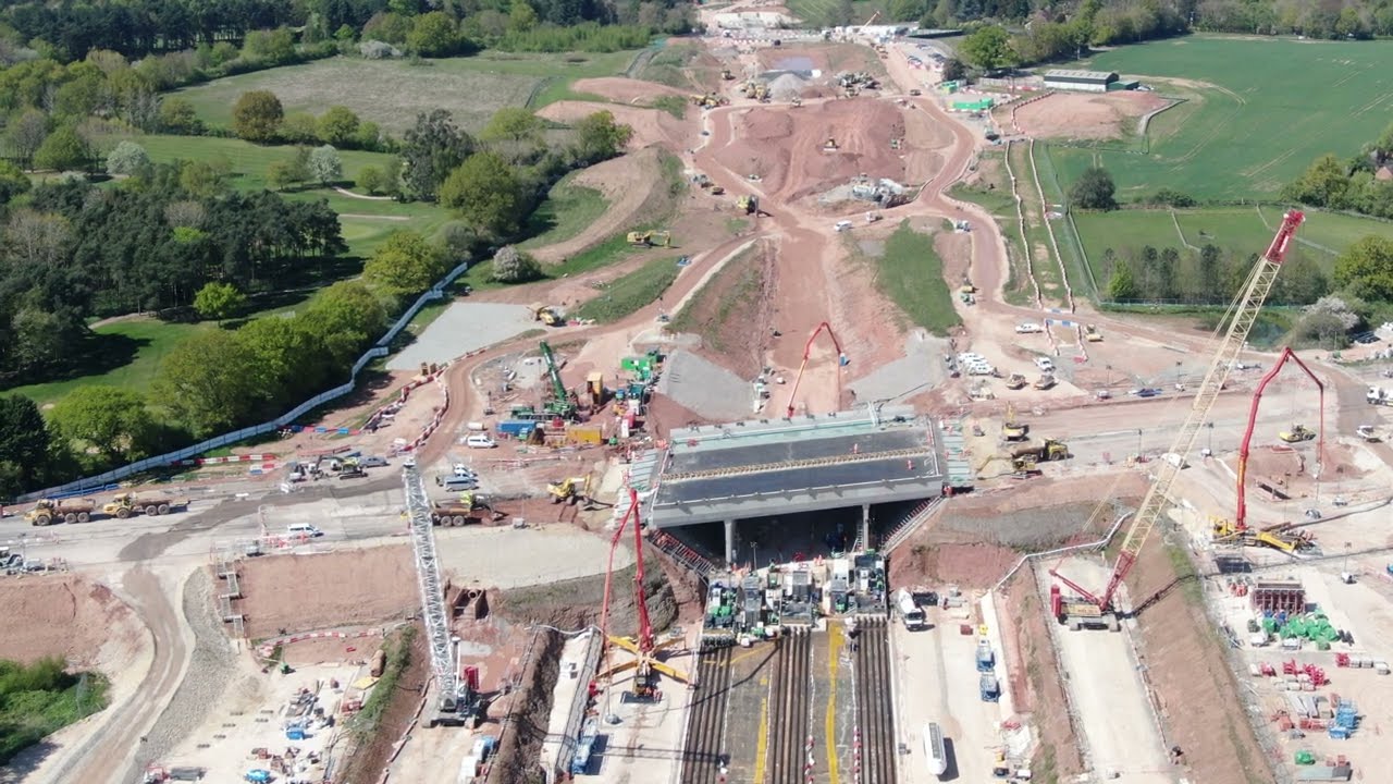 HS2 Construction - A46, near Kenilworth, and 'StoneleighHenge' - 2025-04-20 - Part 1