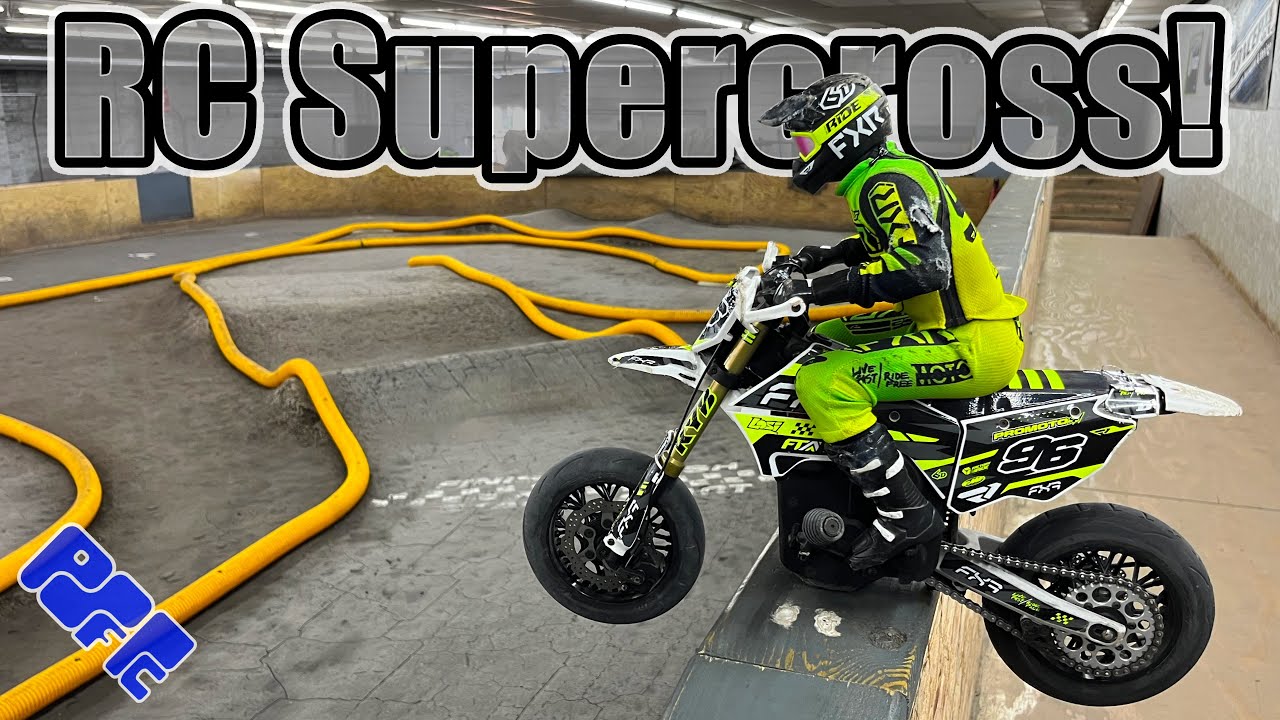 RC SX! Losi Promoto SM Vs. Indoor Dirt Track + MX On Huge Outdoor Track