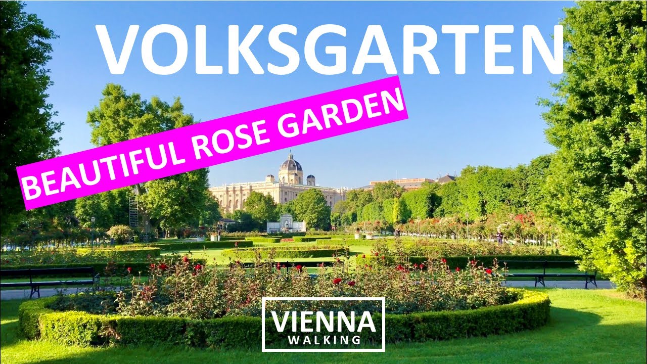 Walking In Vienna’s Beautiful City Park Volksgarten, City Park Ambience, 4K
