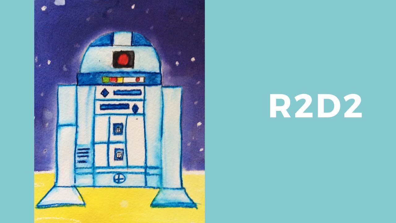 How to draw and paint R2D2