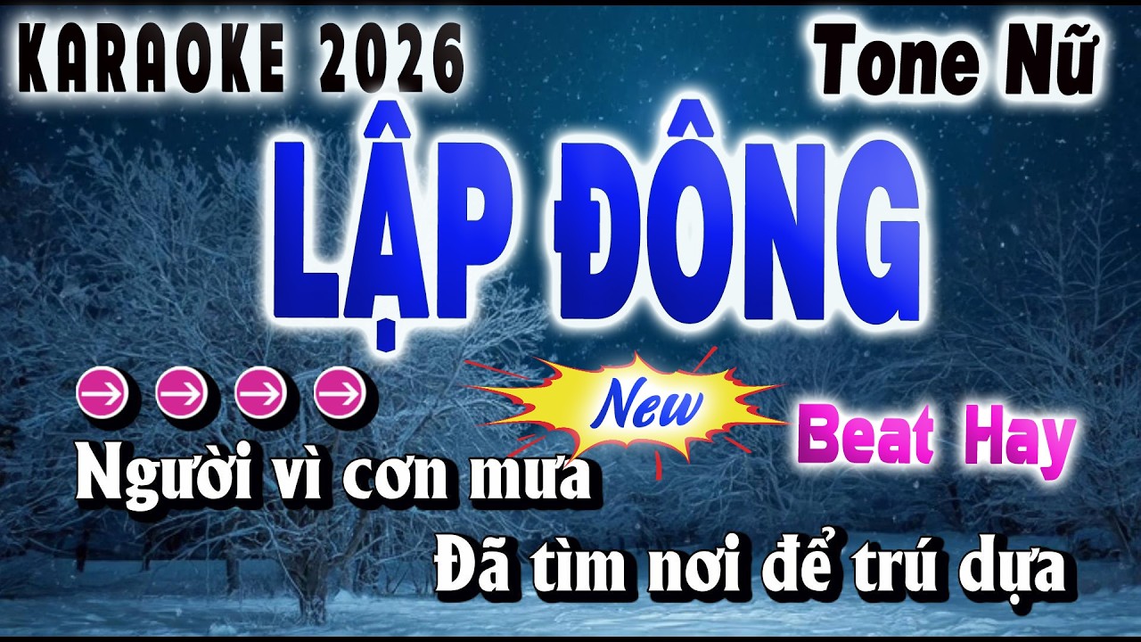 Karaoke Lập Đông Tone Nữ Beat Hay 2026 | Quân Organ