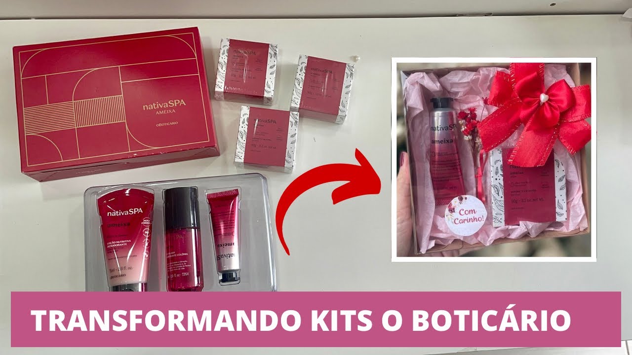TRANSFORMANDO KITS PRONTOS O BOTICÁRIO EM PRESENTES MAIS EM CONTA