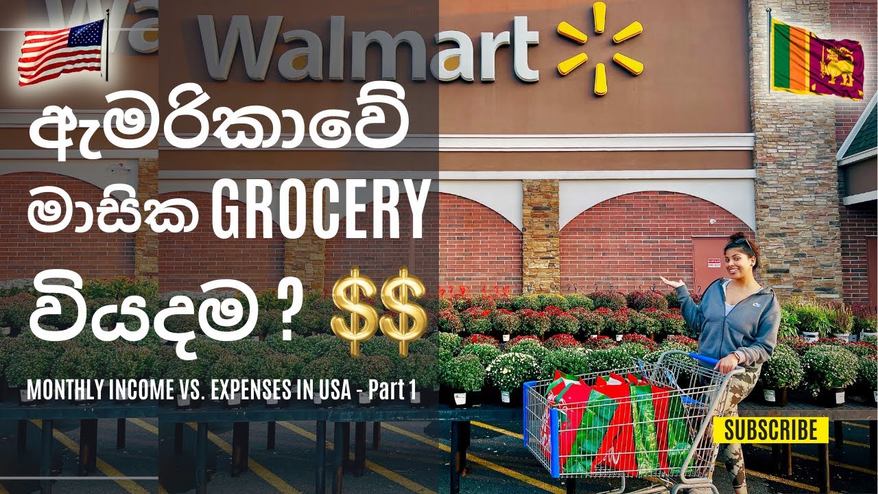 💰ඇමරිකාවේ මාසයක් ජීවත් වෙන්න කීයක් යනවා ද🤑How much it COST FOR GROCERIES IN #usa 🛒LIVING COST🇺🇸Part1