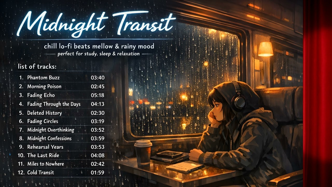 Midnight Transit | Chill Lo-Fi Hip Hop & Jazzhop | Rainy Mellow Mood | Official Audio