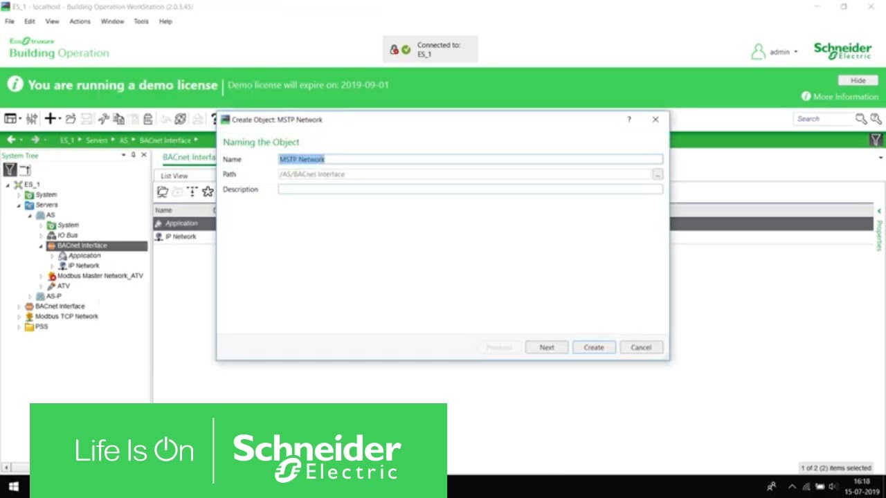 How to Configure SE8000 Series Thermostats (BACnet MSTP) in EBO | Schneider Electric Support