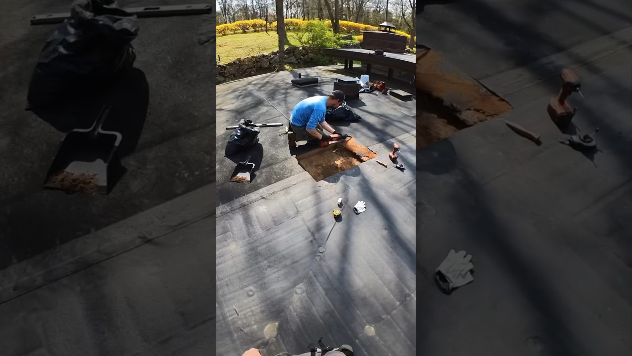 Ремонт плоской кровли EPDM, часть 1