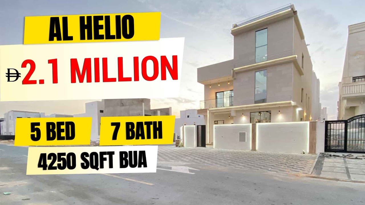 5 Bedroom New Build Villa for Sale in Al Helio Ajman | AED 2.1 Million