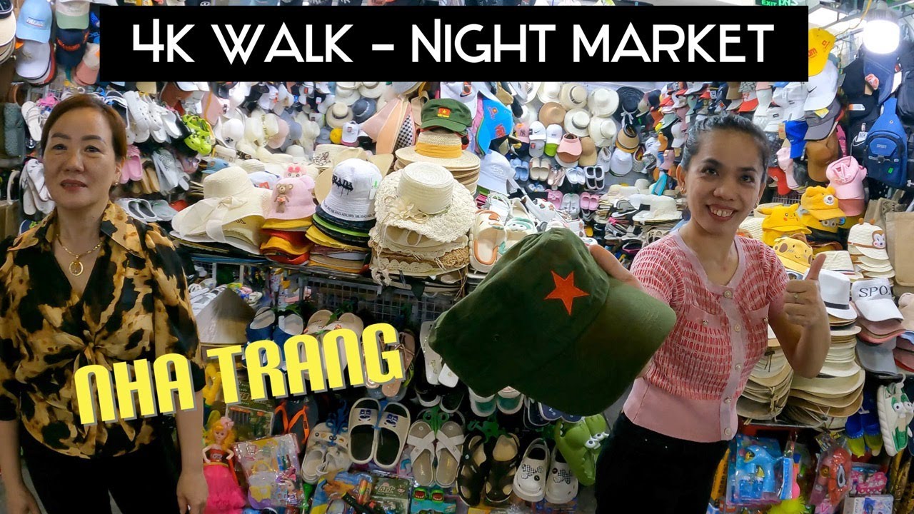4K Walking TOUR - Night Market Nha Trang - Vietnam 🇻🇳