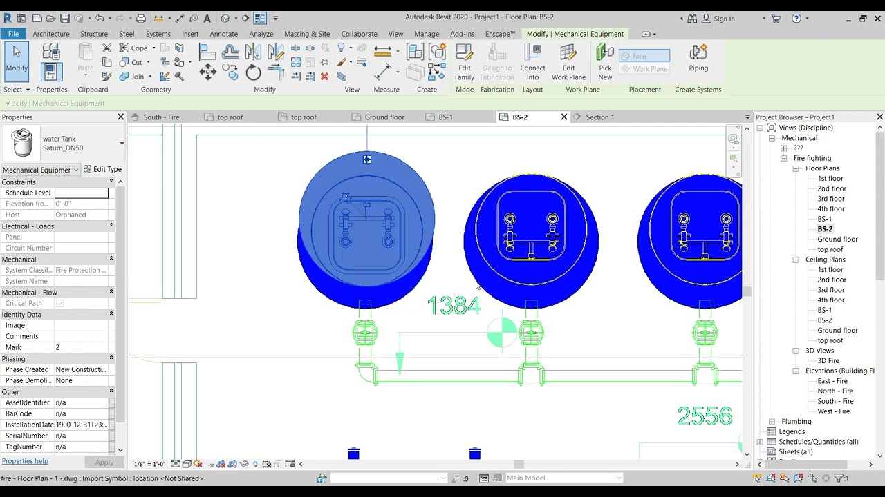 Pump house design (Revit MEP)