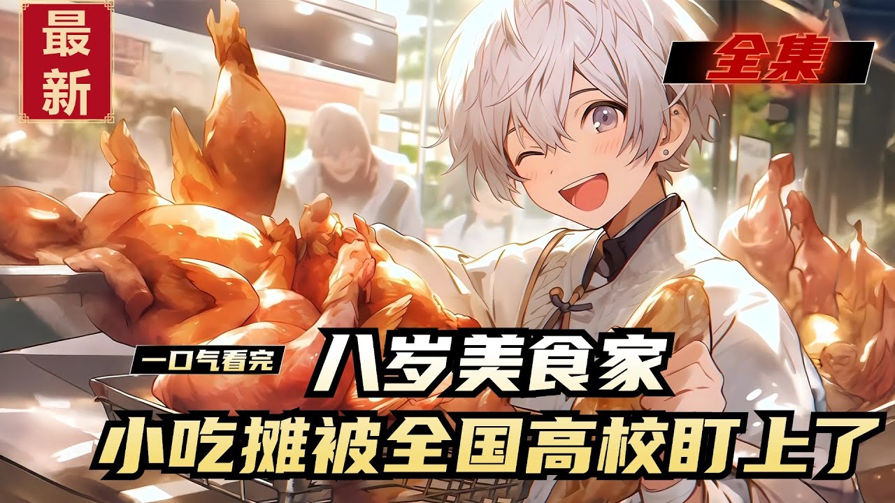 《八岁美食家，小吃摊被全国高校盯上了》全集，李昂却从小烤鹅腿，烤着烤着就走上了人生巅峰，李昂重生，发现自己成了清北门口烧烤摊老板的儿子，今年刚满八岁。
